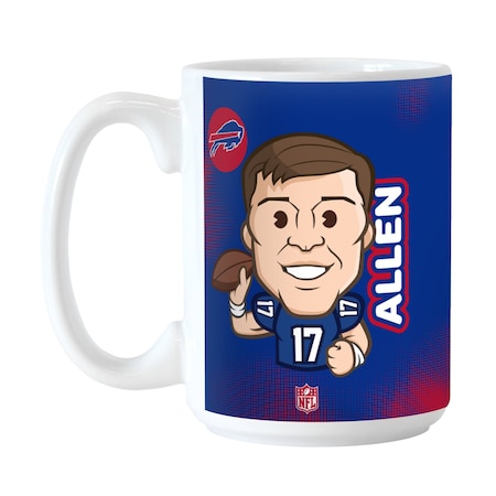 Logo Brands Buffalo Bills Josh Allen Caricature 15oz Sublimated Mug 604P-C15M-JAC